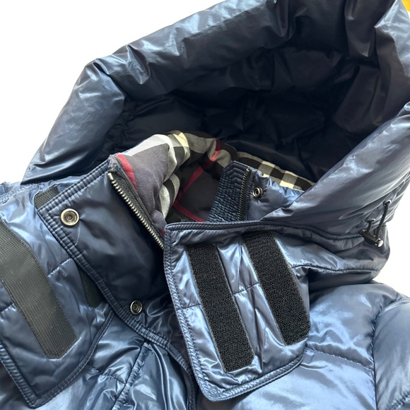 Burberry Sz S Puffer Goose Down Coat Jacket Hood ( Flaw ! ) - Picture 6 of 15
